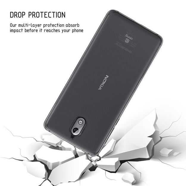 Crong Crystal Slim Cover – apsauginis dėklas, skirtas Nokia 3.1 (skaidrus)