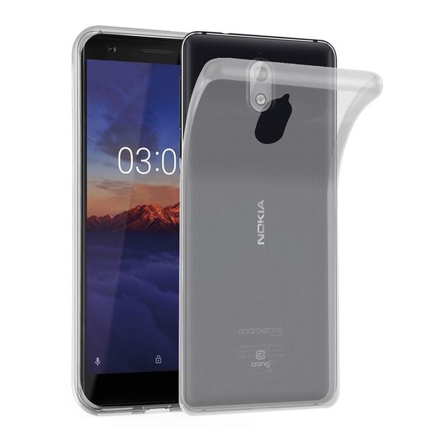 Crong Crystal Slim Cover – apsauginis dėklas, skirtas Nokia 3.1 (skaidrus)