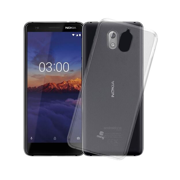 Crong Crystal Slim Cover – apsauginis dėklas, skirtas Nokia 3.1 (skaidrus) 1