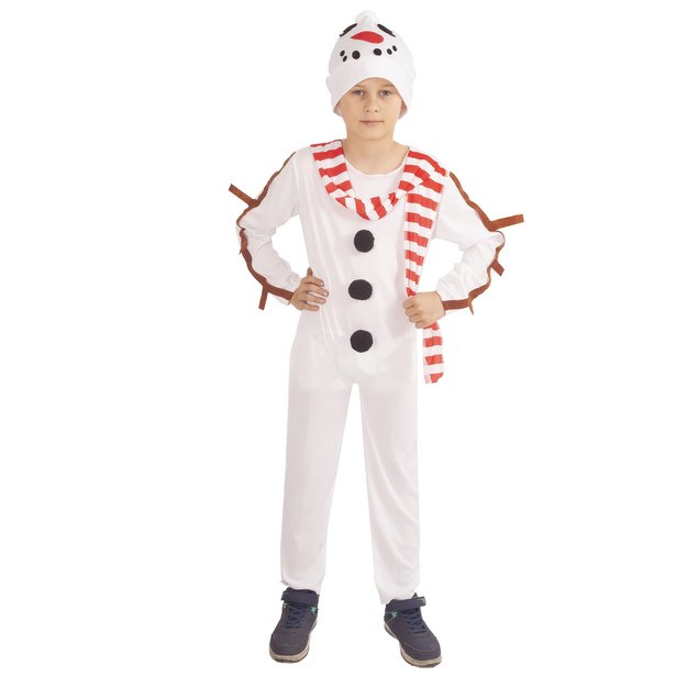 Vaikiškas kostiumas - sniego senis (M) e-pakuotė 2