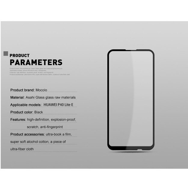 „Mocolo 2.5D Full Glue“ apsauginis stiklas, skirtas „Huawei P40 Lite E“ 15