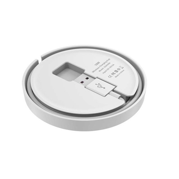 Budi - Qi belaidis įkroviklis su įmontuotu laidu gali įkrauti telefonus belaidžiu būdu 2