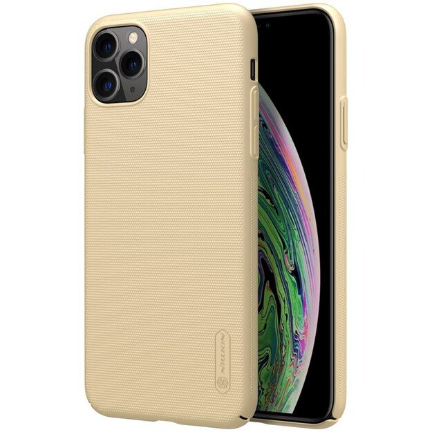 Nillkin Super Frosted Shield – dėklas, skirtas Apple iPhone 11 Pro Max (auksinis)