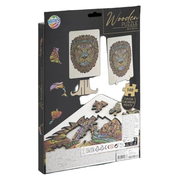Medinė dėlionė liūtas 140 detalių 2