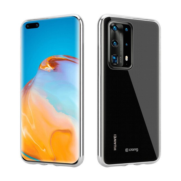 Crong Crystal Slim Cover – apsauginis dėklas, skirtas Huawei P40 Pro (skaidrus) 10