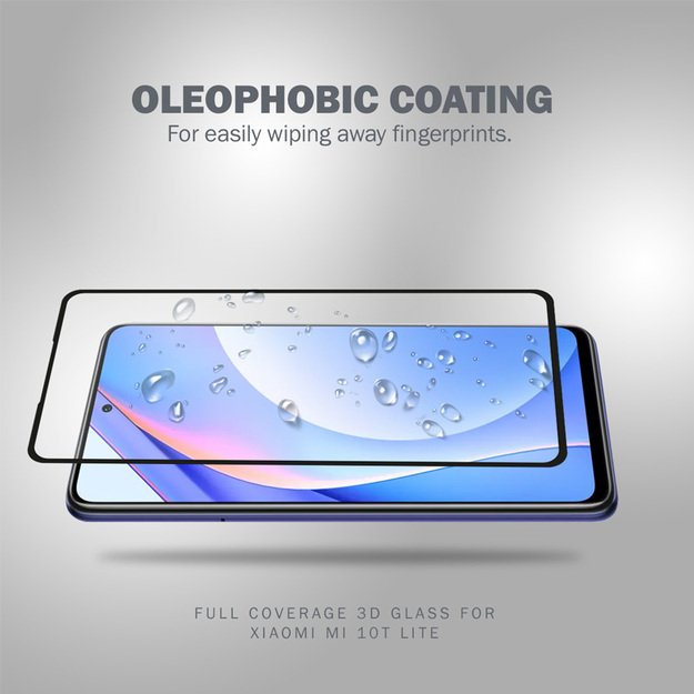 Crong 3D Armor Glass – grūdintas stiklas Full 9H klijai ant ekrano Xiaomi Mi 10T Lite