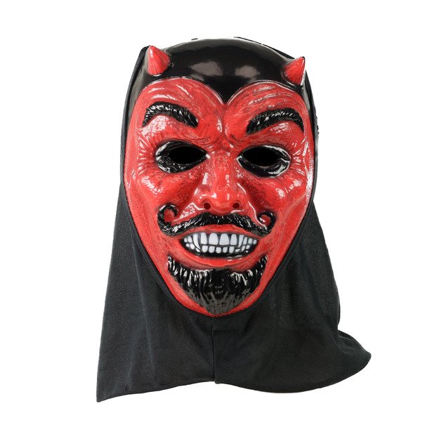 Devil mask with horns for adults