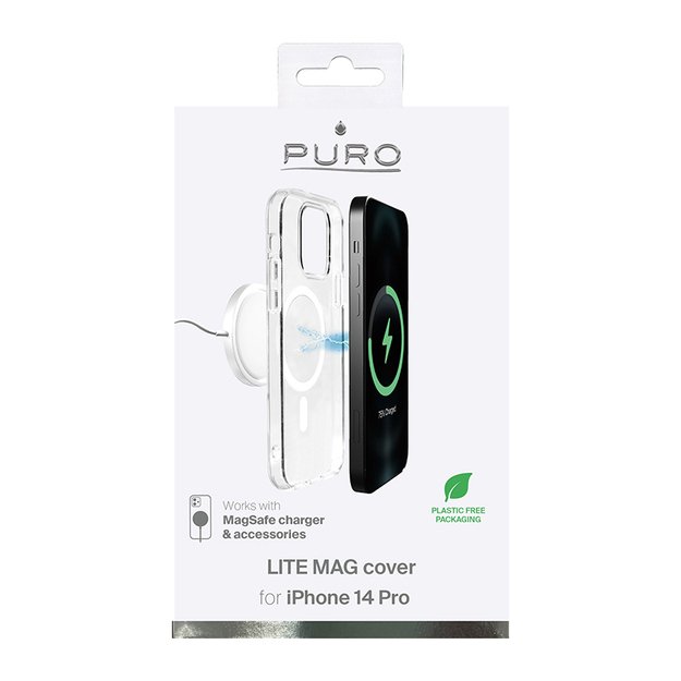 PURO LITEMAG – iPhone 14 Pro MagSafe dėklas (skaidrus)