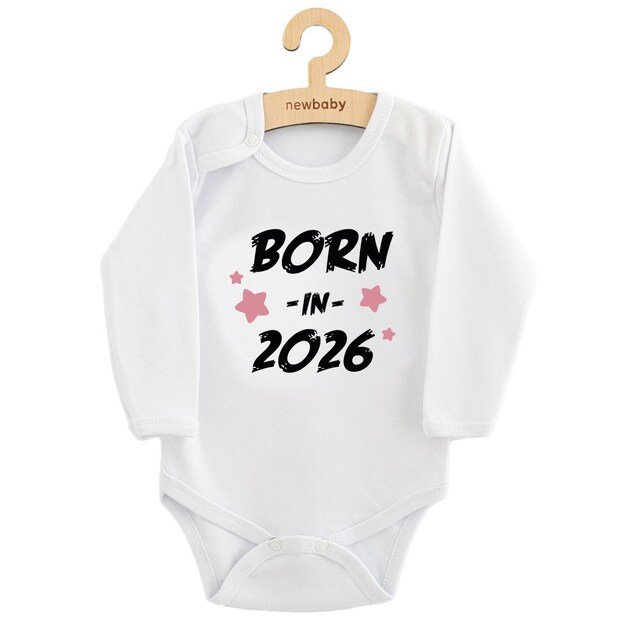 Children s printed body New Baby BORN IN 2026 pink, 68 (4-6m) 2