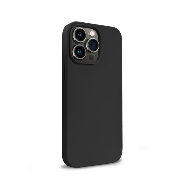 Crong Color Cover Skystas silikoninis dėklas, skirtas iPhone 14 Pro Max (juodas)