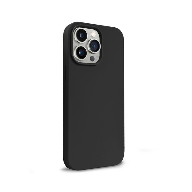 Crong Color Cover Skystas silikoninis dėklas, skirtas iPhone 14 Pro Max (juodas)