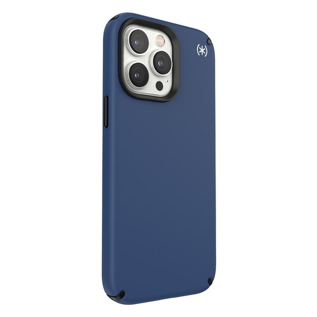 Speck Presidio2 Pro – iPhone 14 Pro Max dėklas su MICROBAN danga (Coastal Blue / Black / White)