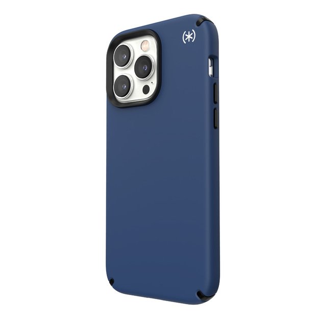 Speck Presidio2 Pro – iPhone 14 Pro Max dėklas su MICROBAN danga (Coastal Blue / Black / White)