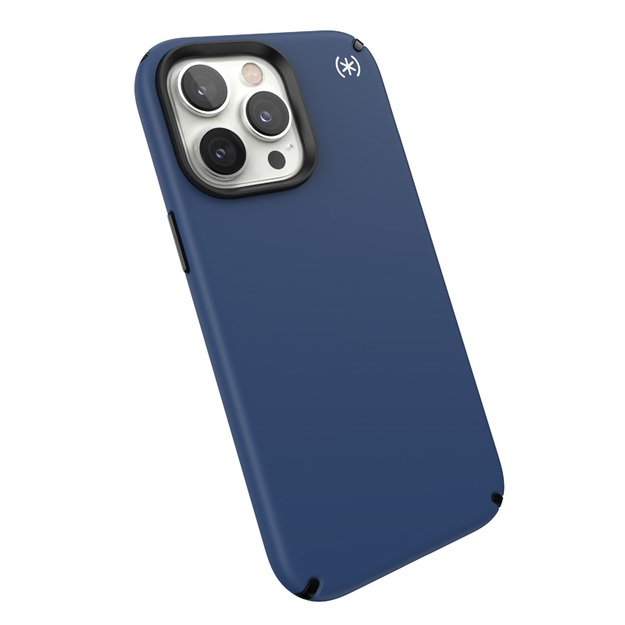 Speck Presidio2 Pro – iPhone 14 Pro Max dėklas su MICROBAN danga (Coastal Blue / Black / White)