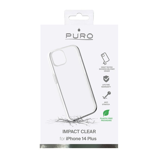 PURO Impact Clear – dėklas, skirtas iPhone 14 Max (skaidrus) 10