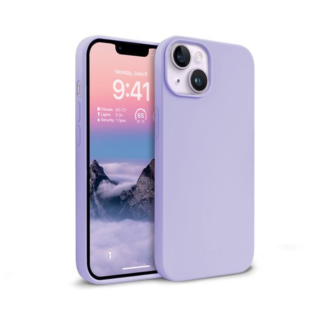 „Crong Color Cover“ skystas silikoninis dėklas, skirtas „iPhone 14 Max“ (violetinė) 8