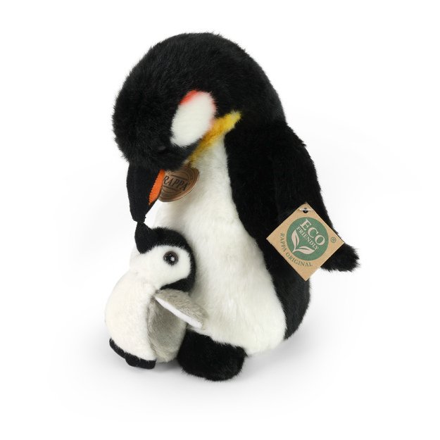 Plush penguin with cub 22 cm ECO-FRIENDLY