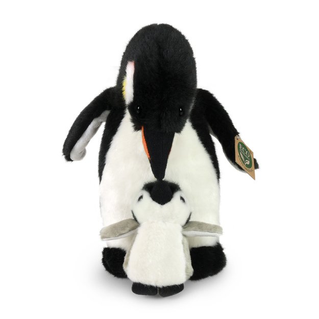 Plush penguin with cub 22 cm ECO-FRIENDLY