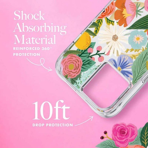 Šautuvų popierius Skaidrus MagSafe – dėklas, skirtas iPhone 14 Plus (Garden Party Blush) 13