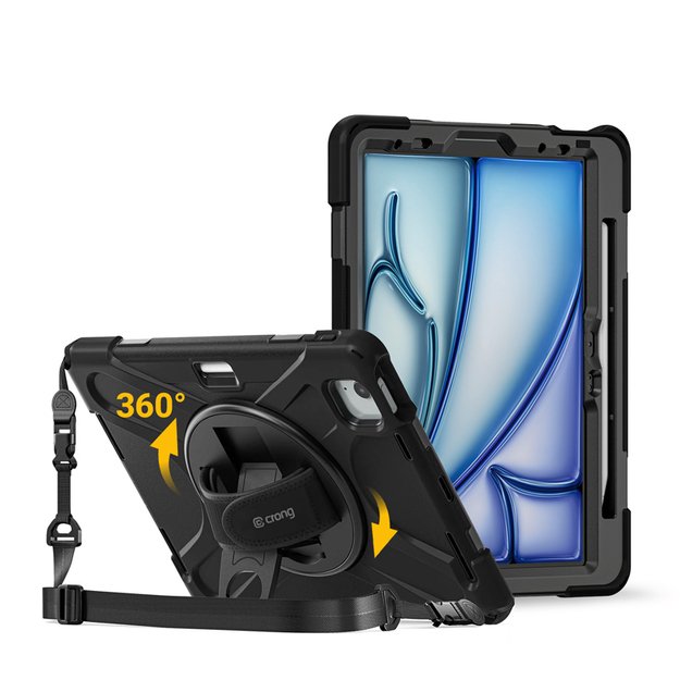 Crong Defender Plus - Rugged Case iPad Air 11  M3 (2025) / M2 (2024) (black)