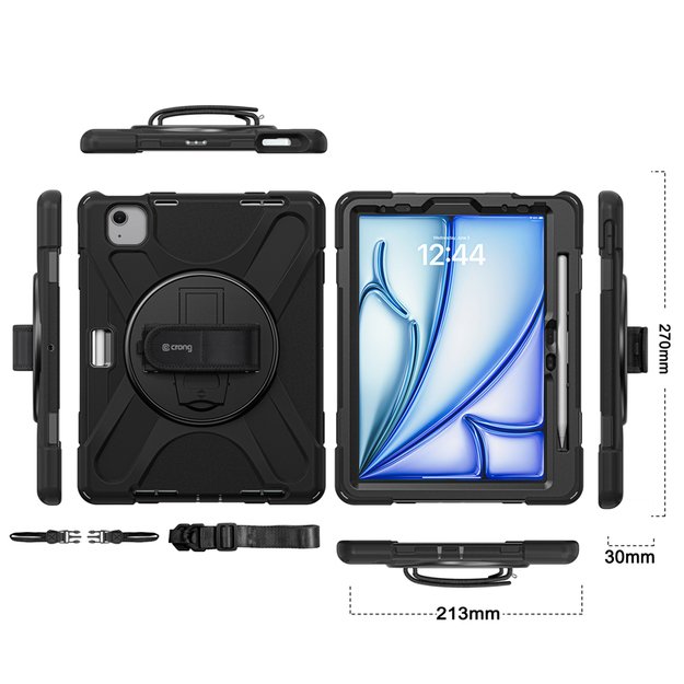 Crong Defender Plus - Rugged Case iPad Air 11  M3 (2025) / M2 (2024) (black) 10