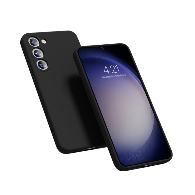 Crong Color Cover – dėklas, skirtas Samsung Galaxy S23+ (juodas)