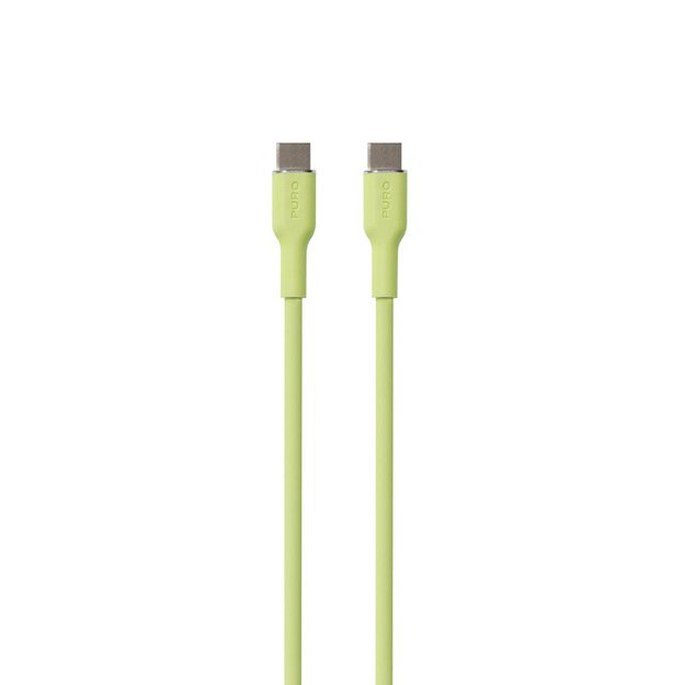 PURO ICON minkštas kabelis – USB-C ir USB-C 1,5 m kabelis (Matcha Green) 4