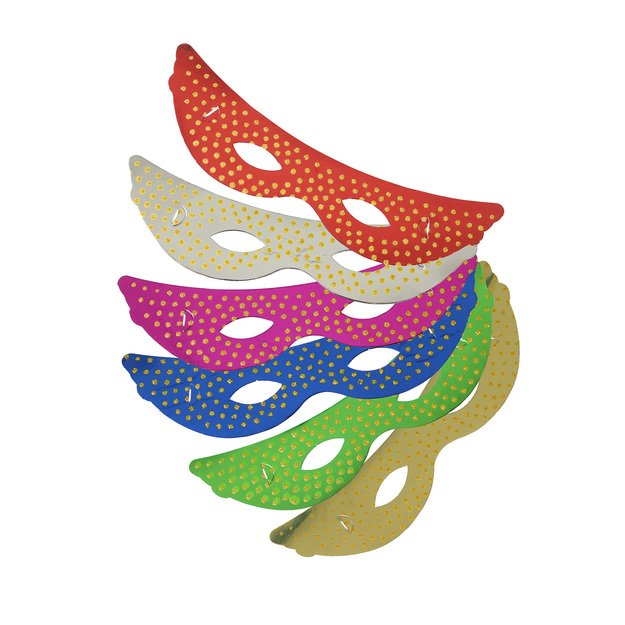 the paper mask Gold dots, 6 pcs in a bag