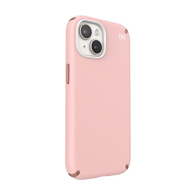 Speck Presidio2 Pro – dėklas, skirtas iPhone 15 / iPhone 14 / iPhone 13 (Dahlia Pink / Rose Copper / White)