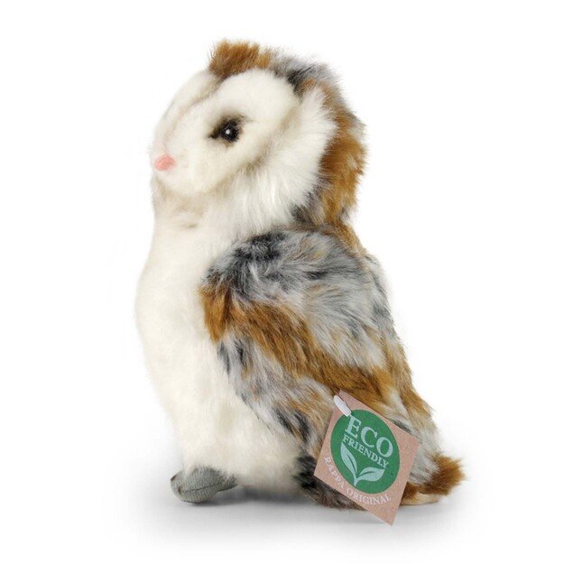 Plush common barn owl 17 cm ECO-FRIENDLY