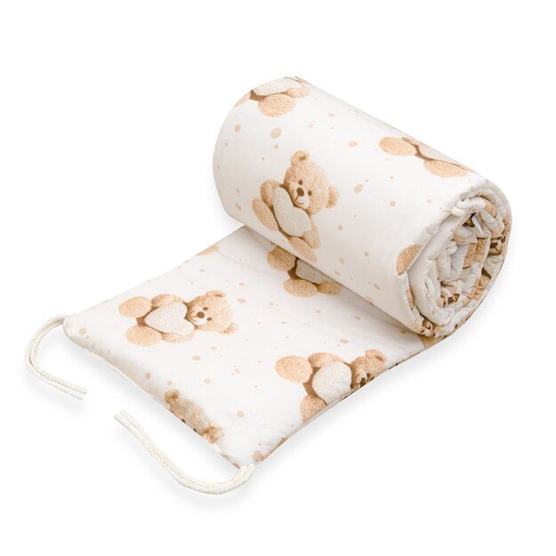 Crib bumper New Baby Love Teddy Bear beige 1