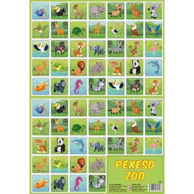the pexeso memory game - the ZOO