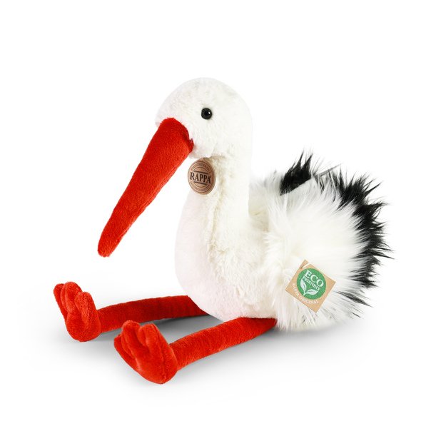 Plush stork 28 cm ECO-FRIENDLY