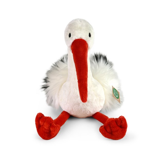 Plush stork 28 cm ECO-FRIENDLY