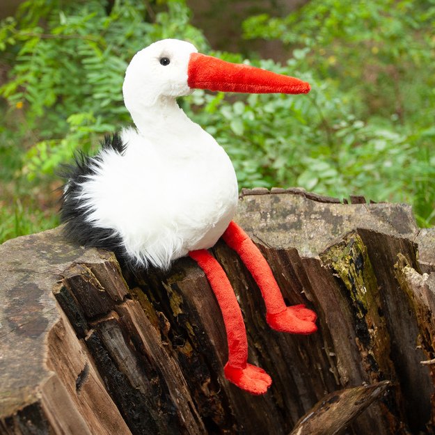 Plush stork 28 cm ECO-FRIENDLY