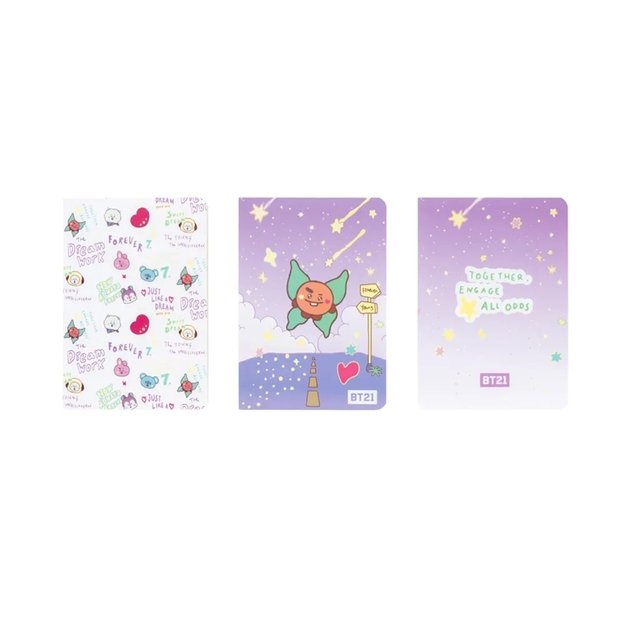 BT21 - Set of A6 SHOOKY notebooks (3 pieces) 2