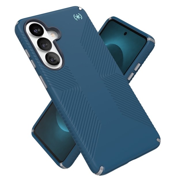 Speck Presidio2 Grip Magnet - Samsung Galaxy S26+ MagSafe Case (Deep Sea/Silver Metallic/Spell Blue) 10