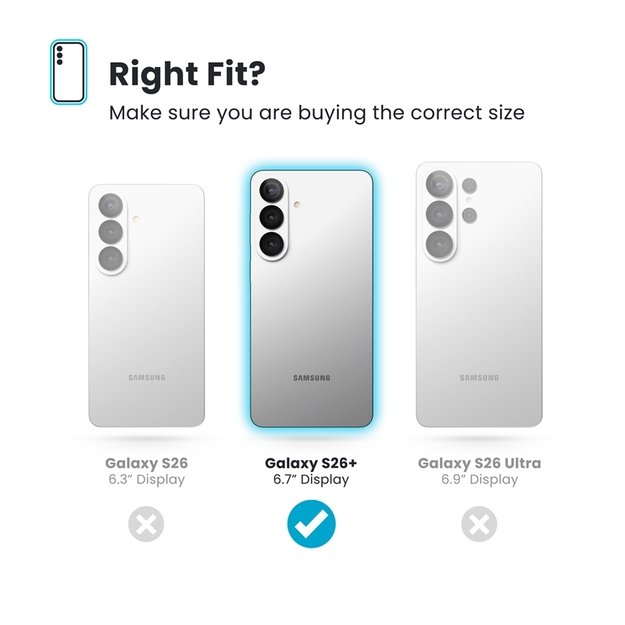 Speck Presidio2 Grip Magnet - Samsung Galaxy S26+ MagSafe Case (Deep Sea/Silver Metallic/Spell Blue) 6