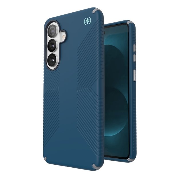 Speck Presidio2 Grip Magnet - Samsung Galaxy S26+ MagSafe Case (Deep Sea/Silver Metallic/Spell Blue) 7