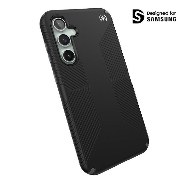 Speck Presidio2 Grip – dėklas, skirtas Samsung Galaxy S23 FE (juodas / juodas / baltas)