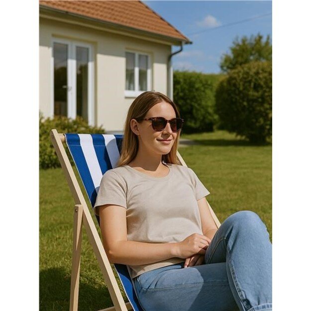 Garden beach foldable lounger Baby Mix blue and white 3