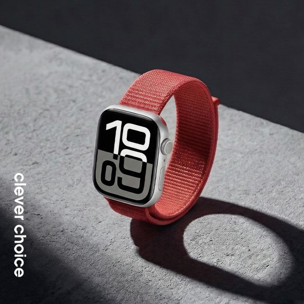Crong Nylon - Sport Band for Apple Watch 38/40/41/42 mm (Red Fusion)