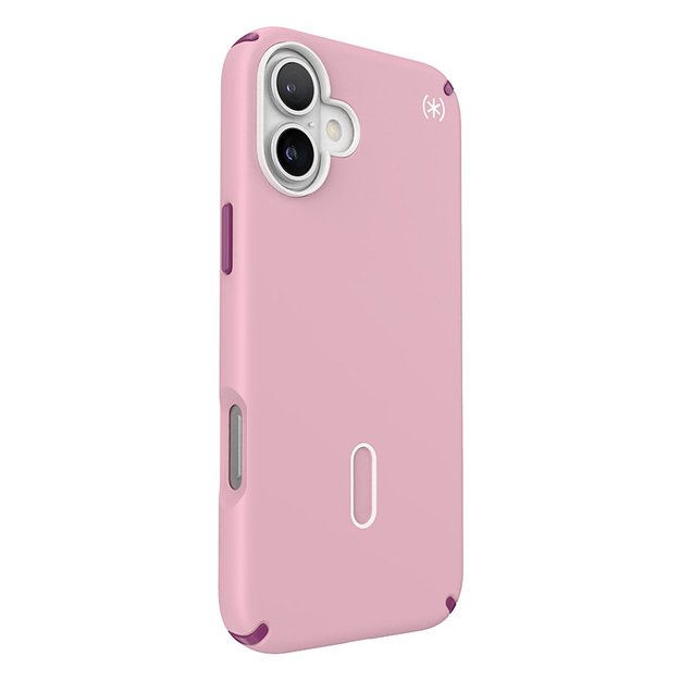 Speck Presidio2 Pro ClickLock & MagSafe – dėklas, skirtas iPhone 16 Plus (trečiadienio rožinė / Boysenberry violetinė / balta) 24