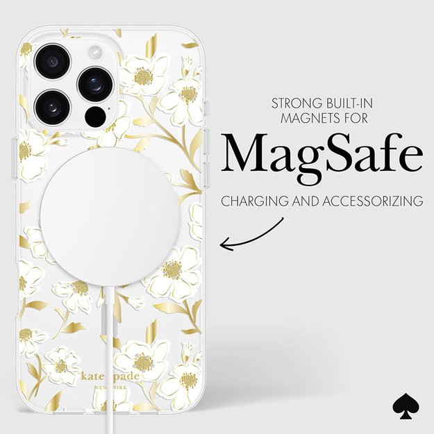 Kate Spade Niujorko apsauginiai brangakmeniai „MagSafe“ – dėklas, skirtas „iPhone 16 Pro Max“ („Sunshine Floral“)