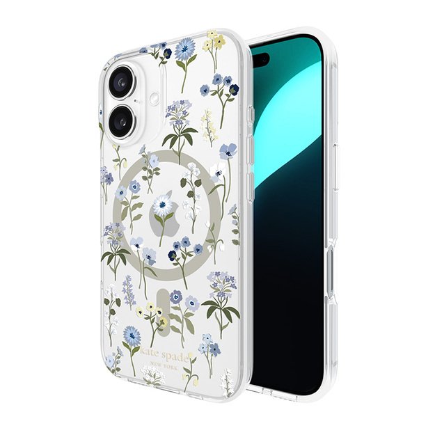 Kate Spade New York Protective MagSafe – dėklas, skirtas iPhone 16 (Precious Bloom)