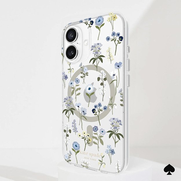 Kate Spade New York Protective MagSafe – dėklas, skirtas iPhone 16 (Precious Bloom)