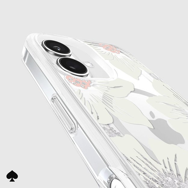 Kate Spade New York Liquid Glitter MagSafe – dėklas, skirtas iPhone 16 (Hollyhock) 25