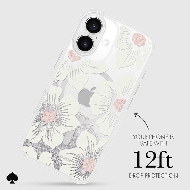 Kate Spade New York Liquid Glitter MagSafe – dėklas, skirtas iPhone 16 (Hollyhock) 20