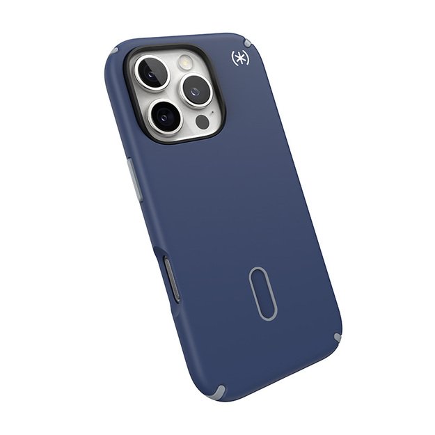 Speck Presidio2 Pro ClickLock & MagSafe – dėklas, skirtas iPhone 16 Pro (pakrantės mėlyna / dulkių pilka / balta)