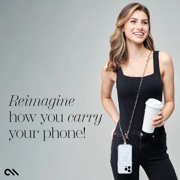 Case-Mate Phone Crossbody Chain – telefono grandinėlė ant peties (auksinė)